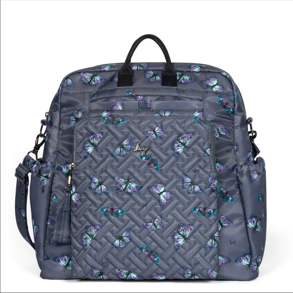 NWOT Lug Sonata Tote Travel Bag in Butterfly Gray